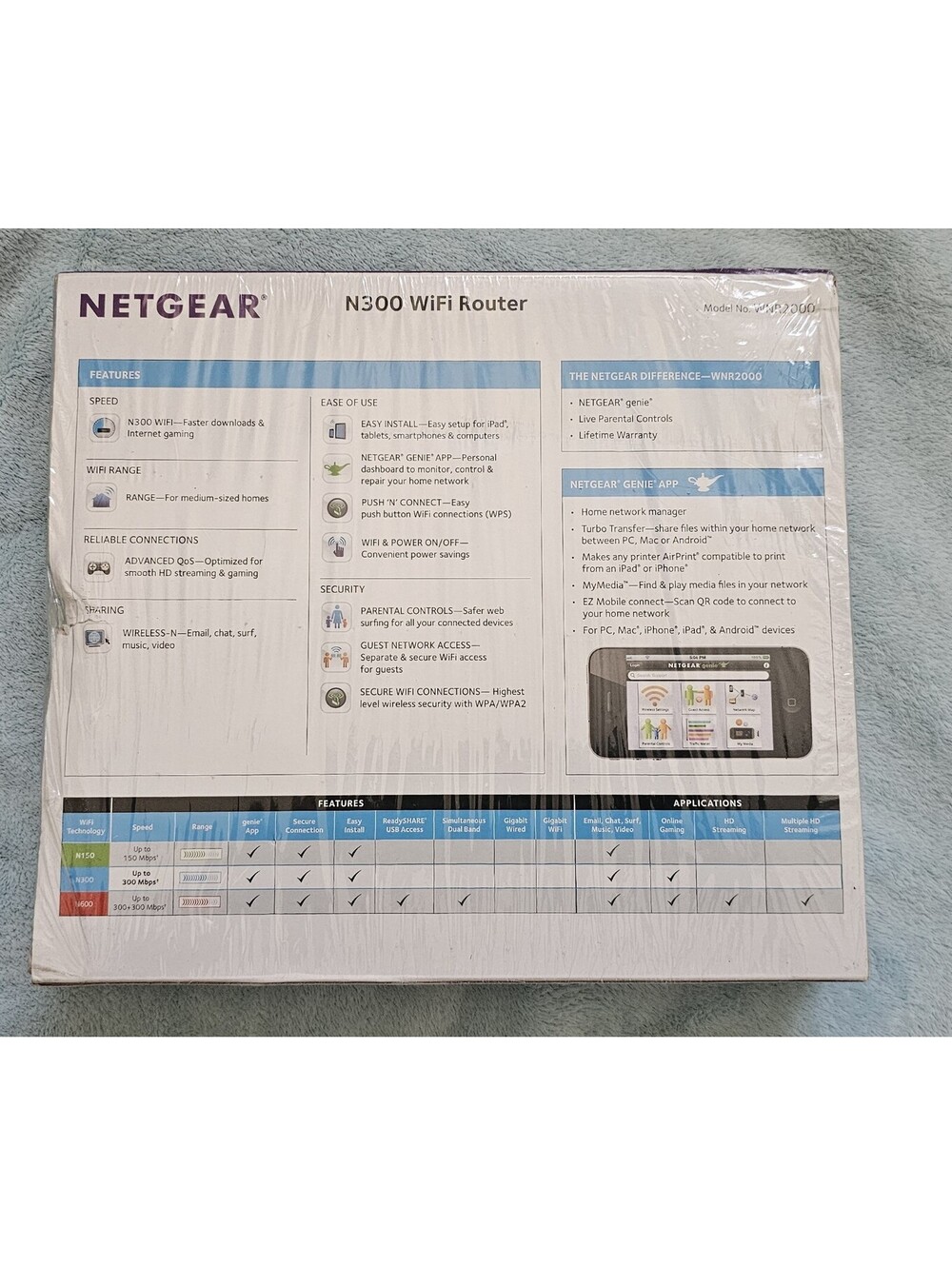 NETGEAR N300 WiFi Router Model WNR2000 - Picture 3 of 5